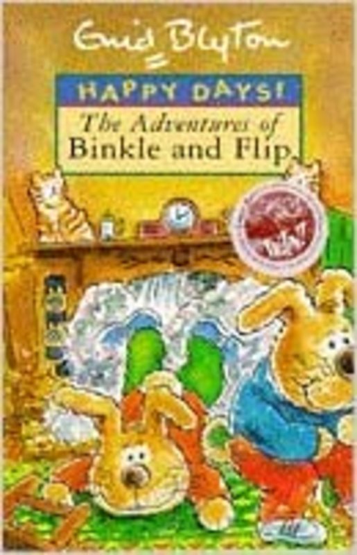 Book cover for "The Adventures of Binkle and Flip" by Enid Blyton