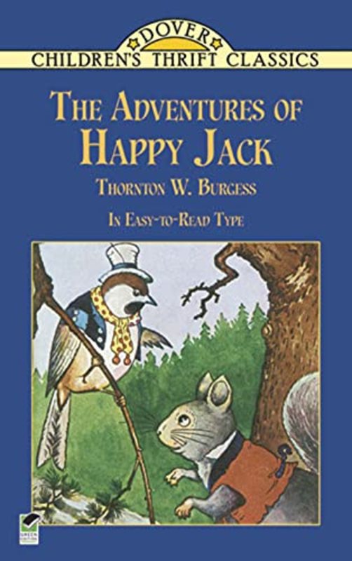 Book cover for "The Adventures of Happy Jack" by Thornton W Burgess