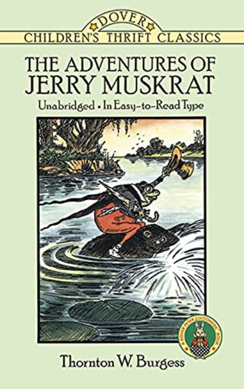 Book cover for "The Adventures of Jerry Muskrat" by Thornton W Burgess