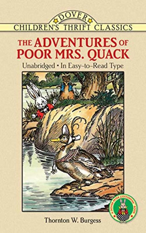 Book cover for "The Adventures of Poor Mrs. Quack" by Thornton W Burgess