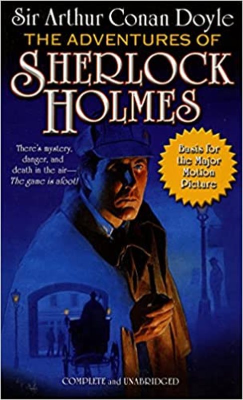 Book cover for "The Adventures of Sherlock Holmes" by Arthur Conan Doyle