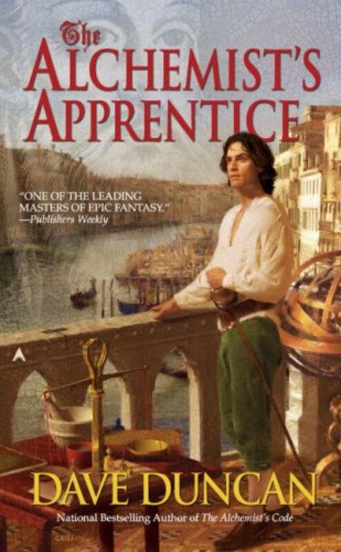 Book cover for "The Alchemist's Apprentice" by Dave Duncan