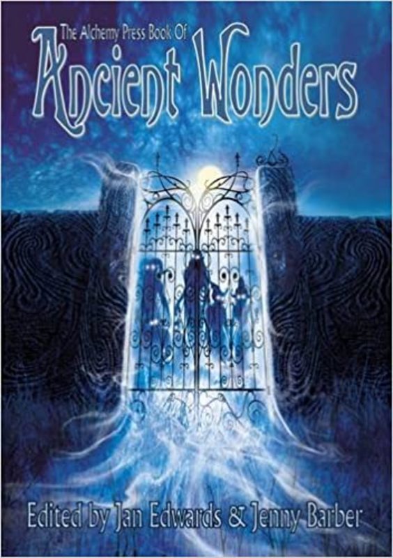 Book cover for "The Alchemy Press Book of Ancient Wonders" by Adrian Tchaikovsky