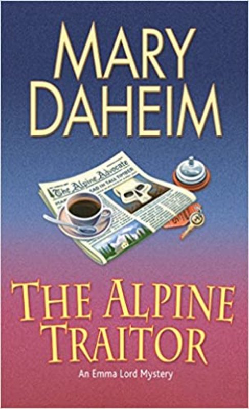 Book cover for "The Alpine Traitor" by Mary Daheim