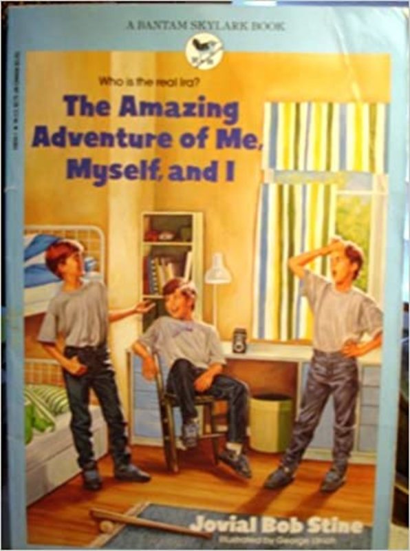 Book cover for "The Amazing Adventure of Me, Myself, and I" by R.L. Stine
