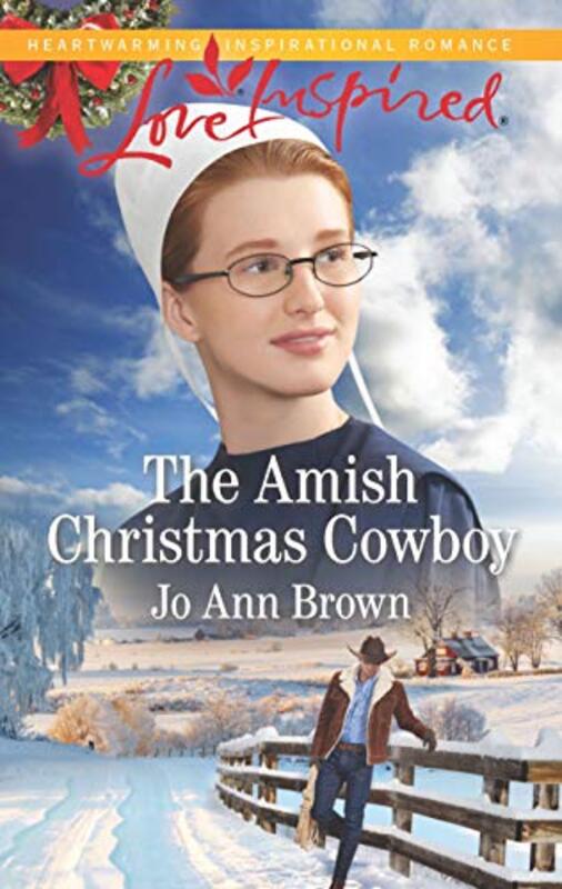 Book cover for "The Amish Christmas Cowboy" by Jo Ann Brown