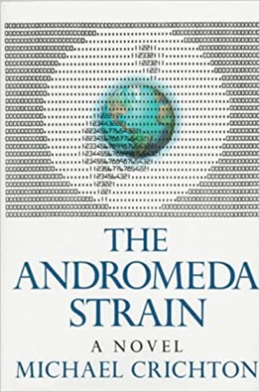 Book cover for "The Andromeda Strain" by Michael Crichton