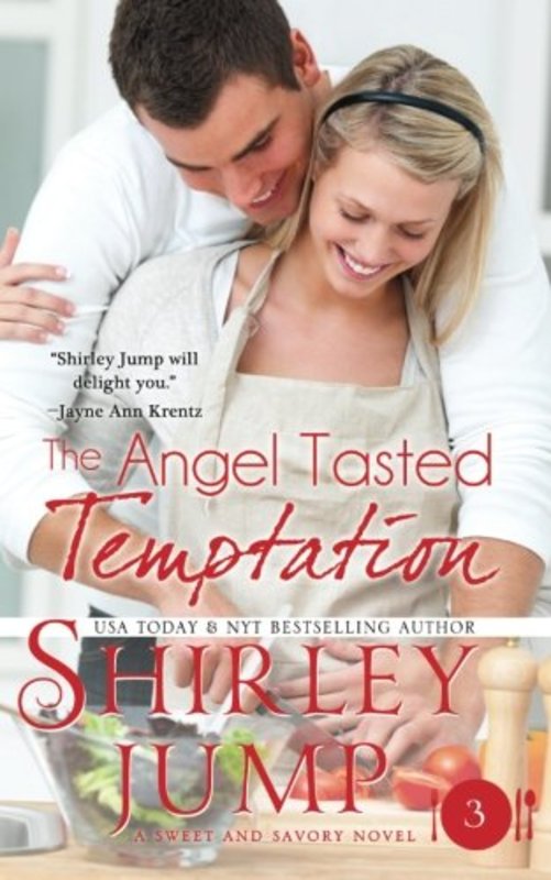 Book cover for "The Angel Tasted Temptation" by Shirley Jump