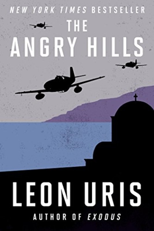 Book cover for "The Angry Hills" by Leon Uris
