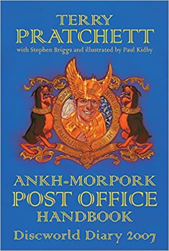 Book cover for "The Ankh-Morpork Post Office Handbook" by Terry Pratchett