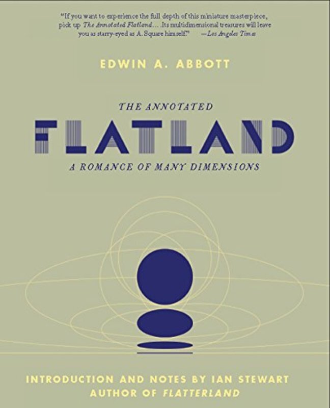 Book cover for "The Annotated Flatland" by Ian Stewart