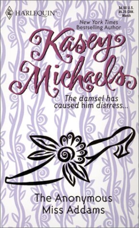 Book cover for "The Anonymous Miss Addams" by Kasey Michaels