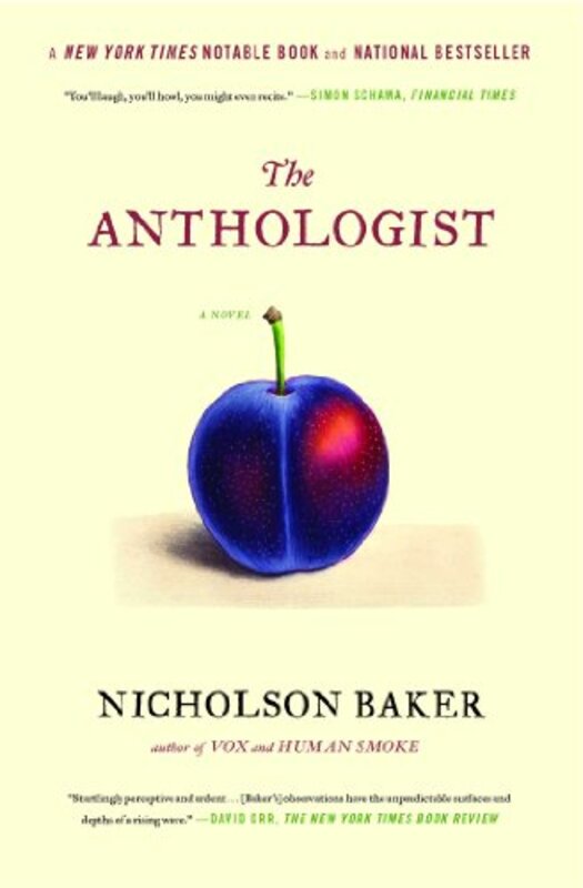 Book cover for "The Anthologist" by Nicholson Baker