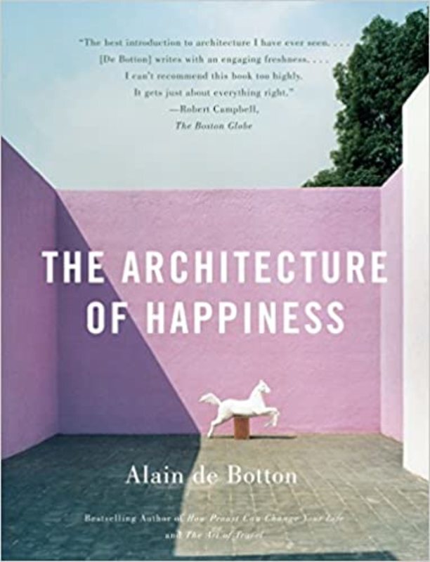Book cover for "The Architecture of Happiness" by Alain de Botton