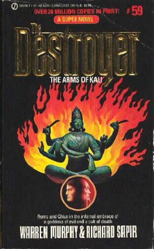 Book cover for "The Arms of Kali" by Warren Murphy