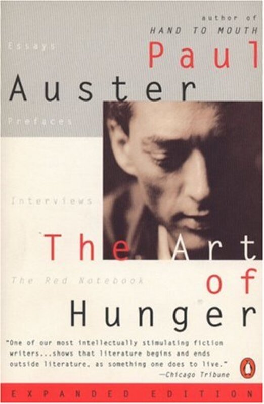 Book cover for "The Art of Hunger" by Paul Auster