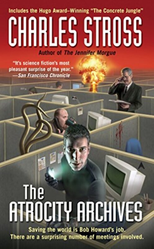 Book cover for "The Atrocity Archives" by Charlie Stross