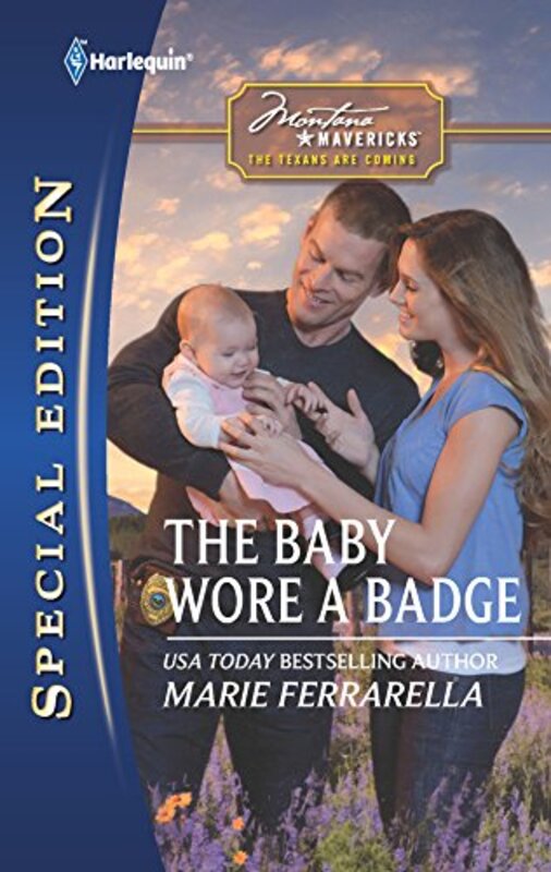 Book cover for "The Baby Wore a Badge" by Marie Ferrarella