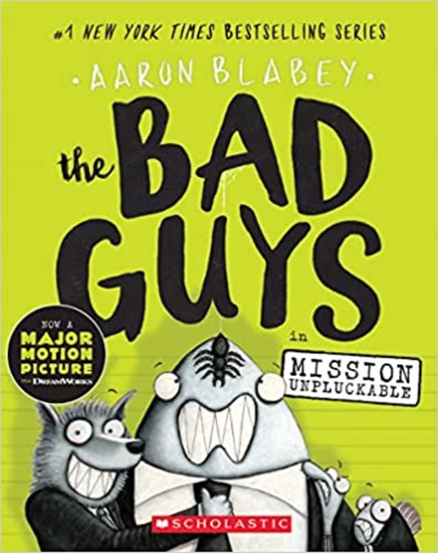 Book cover for "The Bad Guys in Mission Unpluckable" by Aaron Blabey