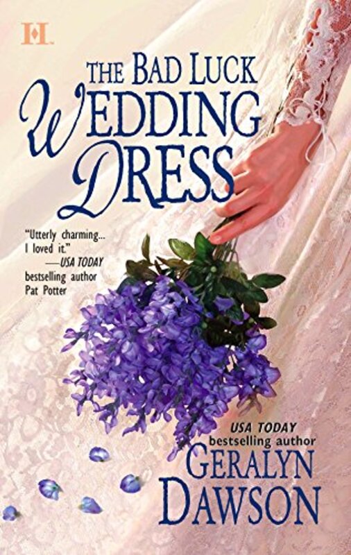 Book cover for "The Bad Luck Wedding Dress" by Geralyn Dawson