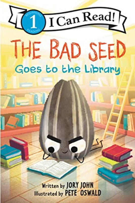 Book cover for "The Bad Seed Goes to the Library" by Jory John