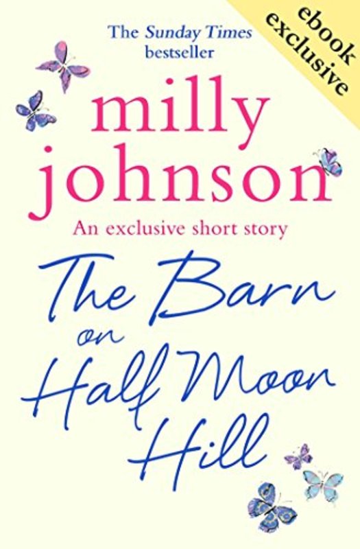 Book cover for "The Barn on Half Moon Hill" by Milly Johnson