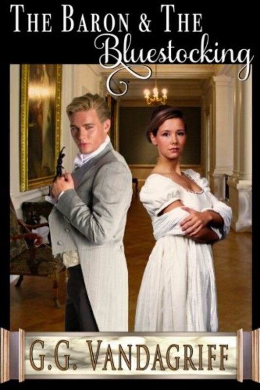 Book cover for "The Baron and the Bluestocking" by GG Vandagriff