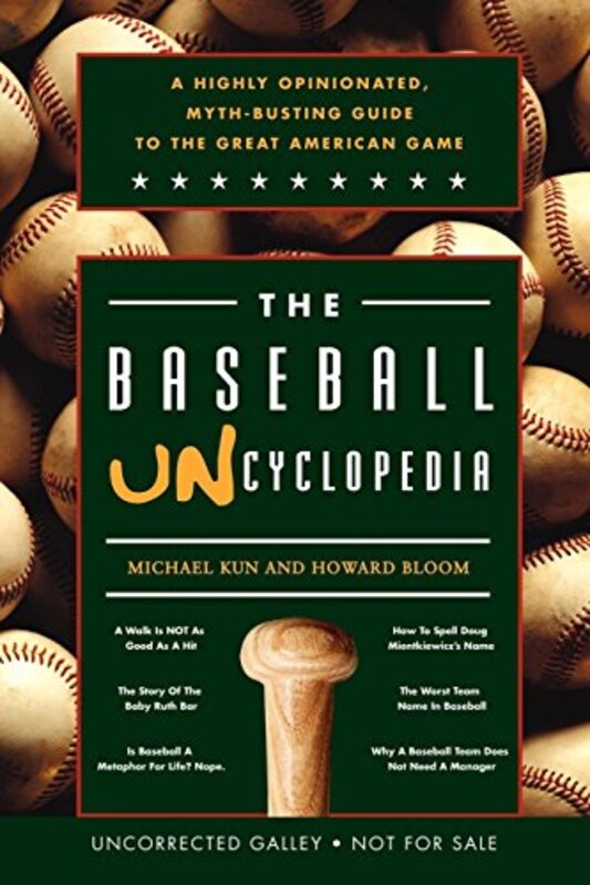 Book cover for "The Baseball Uncyclopedia" by Michael Kun