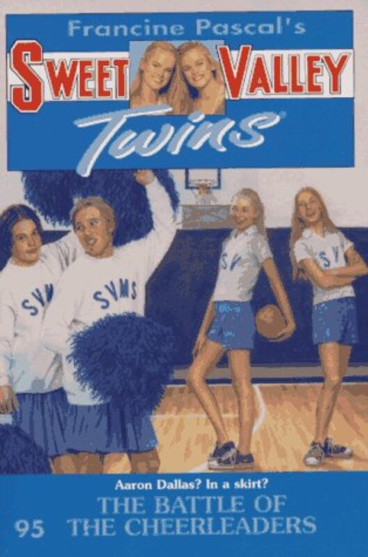 Book cover for "The Battle of the Cheerleaders" by Francine Pascal