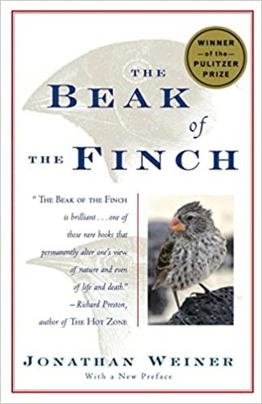 Book cover for "The Beak of the Finch" by Jonathan Weiner