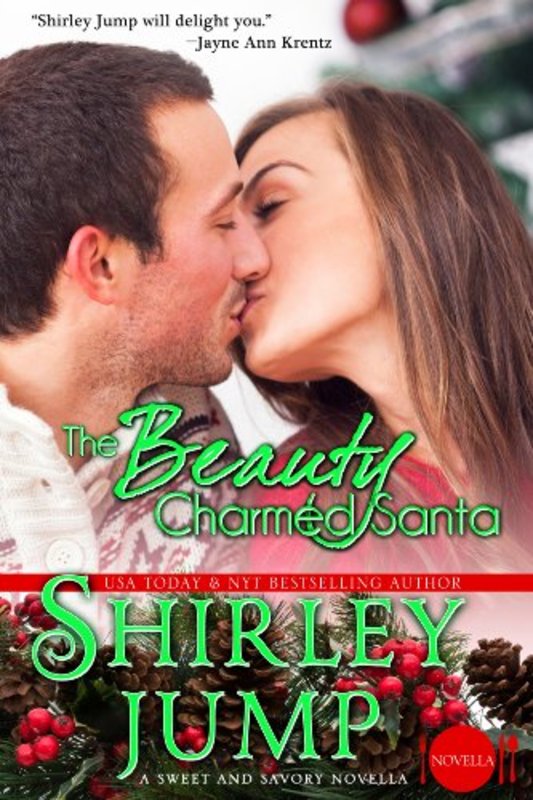Book cover for "The Beauty Charmed Santa" by Shirley Jump