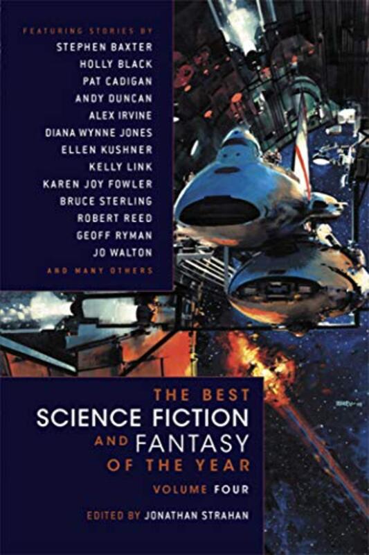 Book cover for "The Best Science Fiction and Fantasy of the Year, Volume 4" by Jonathan Strahan