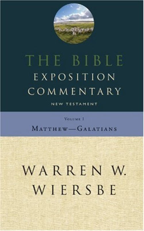 Book cover for "The Bible Exposition Commentary, Matthew to Galatians" by Warren W Wiersbe