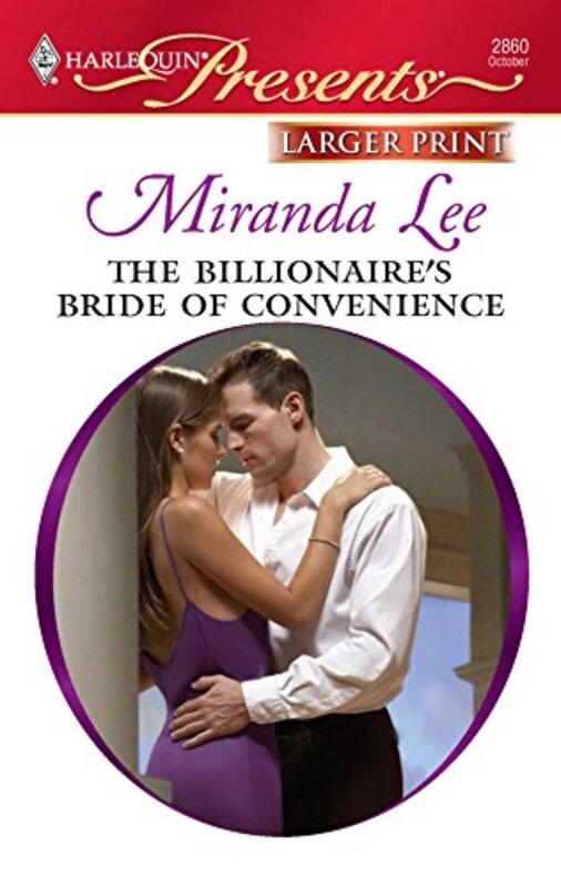 Book cover for "The Billionaire's Bride of Convenience" by Miranda Lee