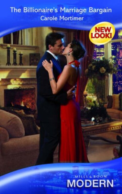 Book cover for "The Billionaire's Marriage Bargain" by Carole Mortimer