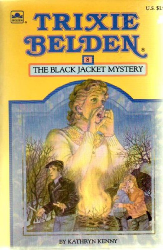 Book cover for "The Black Jacket Mystery" by Kathryn Kenny