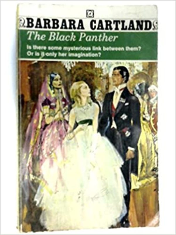 Book cover for "The Black Panther" by Barbara Cartland