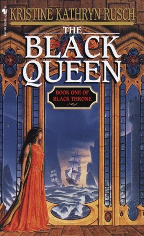Book cover for "The Black Queen" by Kristine Kathryn Rusch