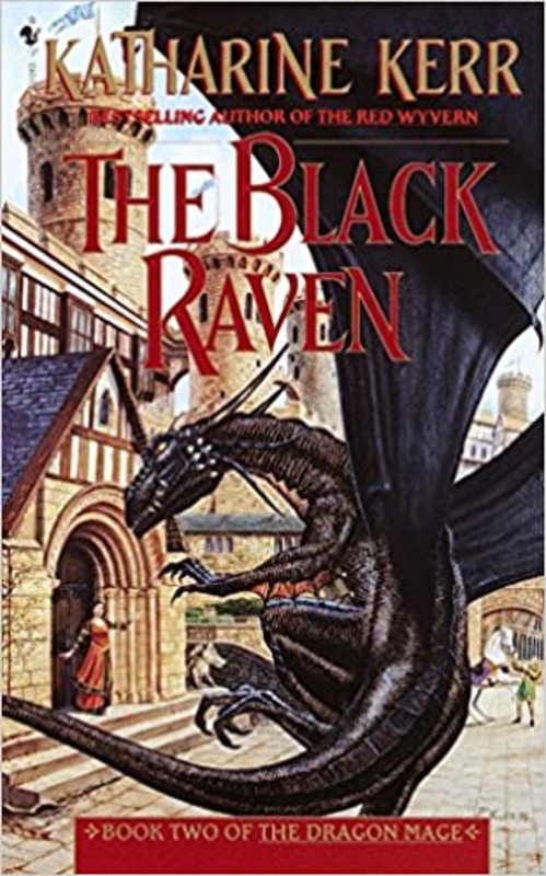 Book cover for "The Black Raven" by Katharine Kerr