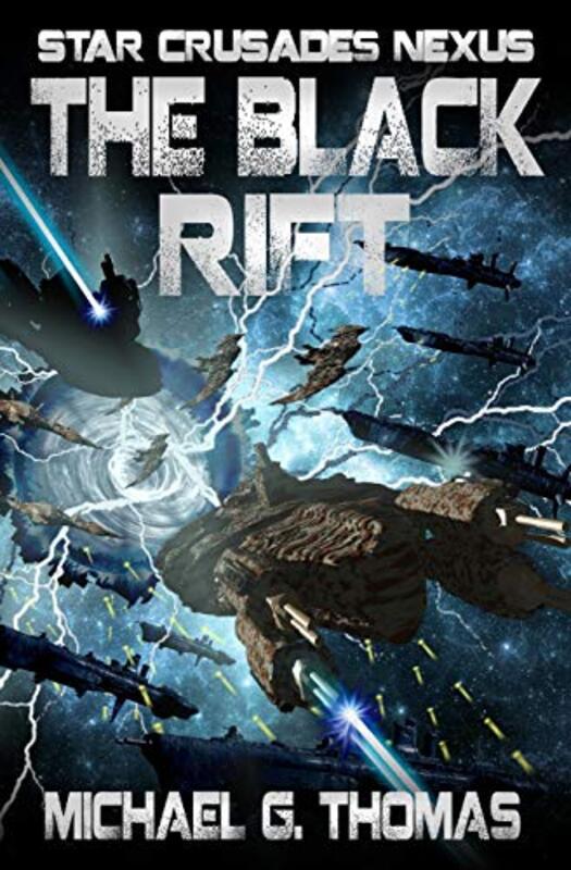 Book cover for "The Black Rift" by Michael G Thomas