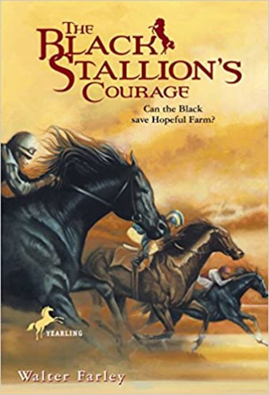 Book cover for "The Black Stallion's Courage" by Walter Farley