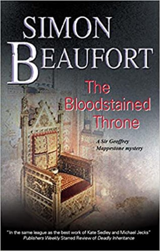Book cover for "The Bloodstained Throne" by Susanna Gregory