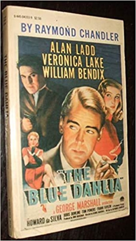 Book cover for "The Blue Dahlia" by Raymond Chandler