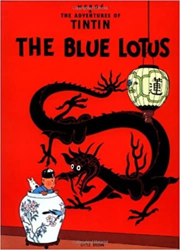 Book cover for "The Blue Lotus" by Hergé