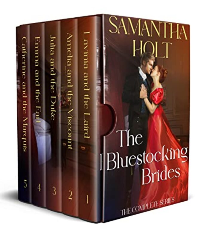 Book cover for "The Bluestocking Brides (Complete Collection)" by Samantha Holt