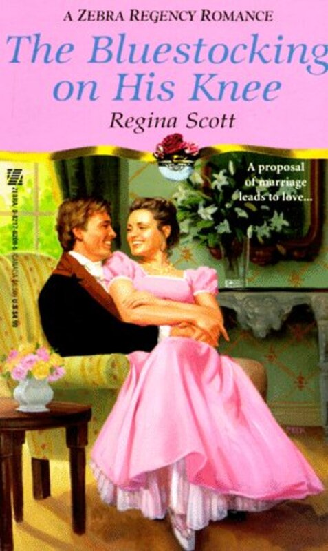 Book cover for "The Bluestocking on His Knee" by Regina Scott