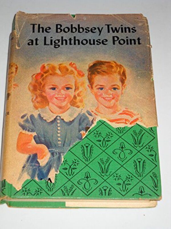 Book cover for "The Bobbsey Twins at Lighthouse Point" by Laura Lee Hope