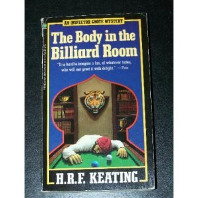 Book cover for "The Body in the Billiard Room" by HRF Keating