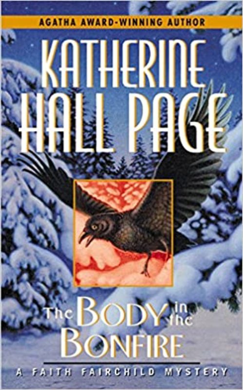 Book cover for "The Body in the Bonfire" by Katherine Hall Page
