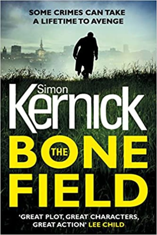 Book cover for "The Bone Field" by Simon Kernick